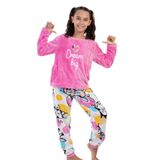 Kız Çocuk Uzun Kol Welsoft Pembe Pijama Takım C6T8N0O303 PEMBE 9-10 YAŞ