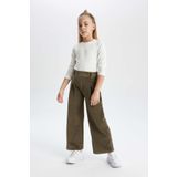 Kız Çocuk Wide Leg Fitilli Kadife Pantolon