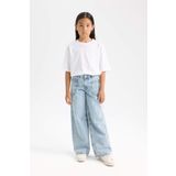 Kız Çocuk Wide Leg Geniş Bol Paça Cepli Pantolon