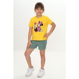 Kız Çocuk Yazlık Tişört &şort Takım Miki Mouse Desenli - Sarı - 5 Yaş