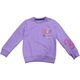Kız Çocuk You Only Önü Arkası Yazı Resim Desenli Lila Renk Şardonlu Sweatshirt - 4 - 5 Yaş