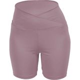 Kız Çocuk Yüksek Bel Kruvaze Kemer, Biker, Koşu, Yürüyüş, Spor, Atletik, Egzersiz, Fittness Kısa Tayt - 8 - 9 Yaş - Lila