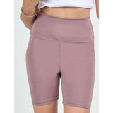 Kız Çocuk Yüksek Bel Kruvaze Kemer, Koşu, Yürüyüş, Casual, Spor, Atletik, Egzersiz, Fittness Kısa Tayt - 5 - 6 Yaş - Lila