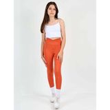 Kız Çocuk Yüksek Bel Kruvaze Kemer, Koşu, Yürüyüş, Casual, Spor, Atletik, Egzersiz, Fittness Tayt - 6 - 7 Yaş - Kiremit