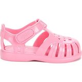 Kız Çocuklar için Igor TOBBY GLOSS Pembe Sandalet PVC Malzeme ile Cırt Cırtlı Bağlama Özelliği - Koyu Pembe