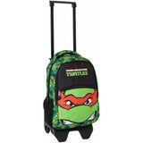 Kız Çocuklar İçin ÖBM Ninja Turtles Raphael Çekçekli Okul Çantası 2169 Havalı Desen ve Geniş Kapasite