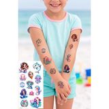 Kız Çocukları için Mermaid Deniz Kızı Figürlü Renkli Çocuk Dövmesi