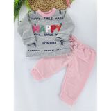 Kız / Erkek Bebek / Çocuk Ikili Eşofman / Pijama Takımı - 01P-Pembe - 1 Yaş