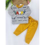Kız / Erkek Bebek / Çocuk Ikili Eşofman / Pijama Takımı - 01S-Sarı