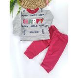 Kız / Erkek Bebek / Çocuk Ikili Eşofman / Pijama Takımı - Pembe - 1 Yaş