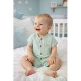 Kız Erkek Bebek Kısa Kollu Çıtçıtlı Tulum %100 Pamuk Müslin 22404