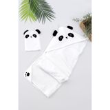 Kız Erkek Bebek Sevimli Panda Lüks Havlu Seti% 100 Pamuk Kumaş 0-2 Yaş STL6961