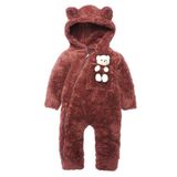 Kız Erkek Bebek Ve Çocuk Ayıcıklı Peluş Tulum (kahverengi, 3 ay)