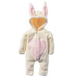 Kız Erkek Bebek Ve Çocuk Fermuarlı Peluş Tavşan Tulum (Çok Renkli, 3 ay)