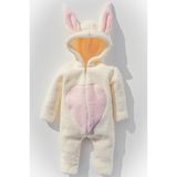 Kız Erkek Bebek Ve Çocuk Fermuarlı Peluş Tavşan Tulum (Çok Renkli, 6 yaş)