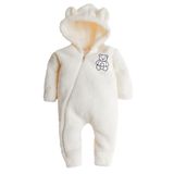 Kız Erkek Bebek Ve Çocuk Nakışlı Ayı Tulum (Ekru, 2 yaş)