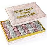 Kız İsteme Çikolatası (Kadife Dikdörtgen Pembe Kutu)