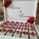 Kız Isteme Çikolatası Söz Nişan Nikah Kız Isteme 48 Adet Cipso Süslemeli Isteme Çikolatası