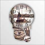 Kız Kuleli Osmanlı Tuğralı Sarkaçlı Girl Tower Pendul Duvar Saati