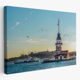 Kız Kulesi Manzarası Dekoratif Kanvas Tablo, Duvar Dekoru 6512