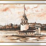 Kız Kulesi Motifli Kanvas Tablo DBSANAT12796