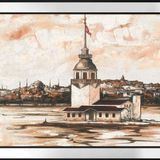 Kız Kulesi Motifli Kanvas Tablo DBSANAT1279713