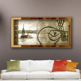 Kız Kulesi ve Tuğra Aynalı Çerçeveli Duvar Sanatı Kanvas Tablo 80x110 cm 27092022223715