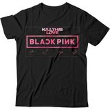 Kız Siyah Black Pink Yazılı T-Shirt - Beyaz - M