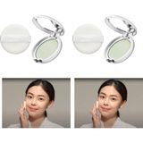 Kızarık Görünümü Azaltarak Makyajı Sabitleyen Ultra Hafif Pudra Airy Pot Pressed Powder (Mint) (2 Paketi) - Option-1