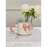 Kizaru Home Pembe Fiyonk Kabartmalı Hediye El Yapımı Kupa, Bardak, Kahve Fincanı - 0 - 499 ml