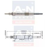 Kızdırma Bujisi Eco 11V Opel Vecra-Astra-Zafıra-1.9 Cdtı Opel 1.9 Cdtı 1214040 Gn041 0100226436 Glp007 0250202036 Dp36 Y534j Ce803 Et1-A-N-103 436