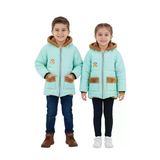 Kız/Erkek Çocuk Mont Kapüşonlu Kürklü Işıklı Aparatı