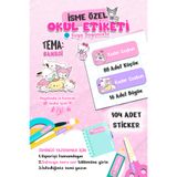 KiziHediye İsme Özel Okul Etiketi | Suya Dayanıklı, Kawaii Karakterli İsim Etiketi | Kalem, Defter Sticker