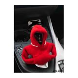 KIZIL MAVİ Kırmızı Vites Topuz Süsü Hoodie Kapşonlu Araba Vites Poları Araç Vites Kapşonlu Vites Kılıfı