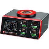 Kızılelma Teknik YCS-S600 155W 8 Portlu Qc3.0+Pd Dijital Ekranlı Hızlı Masaüstü Şarj Istasyonu, Kablosuz Şarj Özelliğiyle