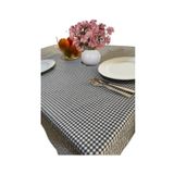 Kızılelmada Kizilelmada Siyah Ekoseli Sofra Bezi – 160X160 Cm | Modern Ve Masa Şıklığı