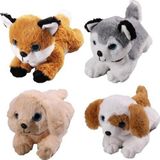 Kızılkaya Oyuncak Peluş Yatan Köpek Havlayan 25 Cm Kzl-2309032 (Karışık Renk 1 Adet)