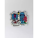 Kızılot Polyester Kabartmalı Magnet 7X6,5 Cm Şehir Magneti Dekoratif Hediyelik Buzdolabı Süsü (Kod:1276)