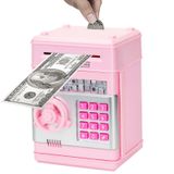 Kızlar Kumbara Boalord,Pembe ATM Makinesi, Çocuklar için Elektronik Kumbara Oyuncak,Kızlar için Elektrikli Piggybank Sıcak Hediye