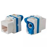 Kj-Uc6-18056Db Cat6 Utp 180 Derece Çevirmeli Keystone Mavi Renk