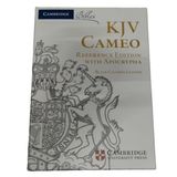 KJV Cameo Reference Bible with Apocrypha, Black Calfskin Leather, Red-letter Text, KJ455:XRA Black Calfskin Leather