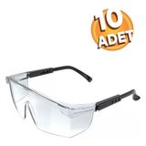 Kkdstock Ayarlı Şeffaf Koruyucu Çapak Gözlüğü Classic 400 - 10 Adet