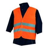 KKDSTOCK Work Safety Equipment Fosforlu Reflektörlü İkaz Yeleği 5 Cm Reflektörlü Gece Görünür (Turuncu)