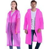 KKDSTOCK Work Safety Equipment Panço yağmurluk, üniseks, tekrar kullanılabilir, şeffaf, PEVA taşınabilir, su geçirmez yağmurluk, nefes alır, seyahat, yürüyüş, bisiklet ve kamp için (Pembe)