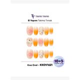 KKOV1621 Kısa Oval 15'li Tekrar Kullanılabilir El Yapımı Protez Takma Tırnak