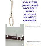 kl home 1 ad - soba kuzine şömine kombi baca boru destek kelepçesi ( 40cm boy )