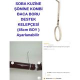 kl home 1 adet - soba kuzine şömine kombi baca boru destek kelepçesi ( 40cm boy )