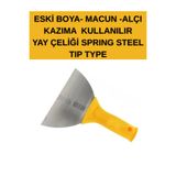 KL HOME 16 Cm ÇELİK SAP TAKLI SPATULA- SIRIK TAK-BOYA DUVAR KAZIMA-KARIŞIK RENK