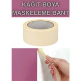 Kl Home 1ADET- Kağıt Bant - 48MM x 35MT Boya Maskeleme Bandı Kağıt Bant