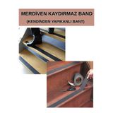 Kl Home 25MM En -15 Metre Uzunluk Yapışkanlı Band - Kaydırmaz Zemin Merdiven Bant Kendinden Yapışkanlı